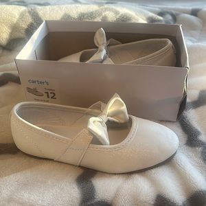 White Bow Classy Toddler Dress Shoes